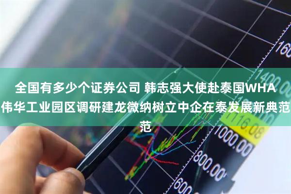全国有多少个证券公司 韩志强大使赴泰国WHA伟华工业园区调研建龙微纳树立中企在泰发展新典范