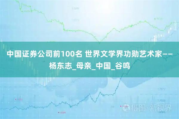 中国证券公司前100名 世界文学界功勋艺术家——杨东志_母亲_中国_谷鸣